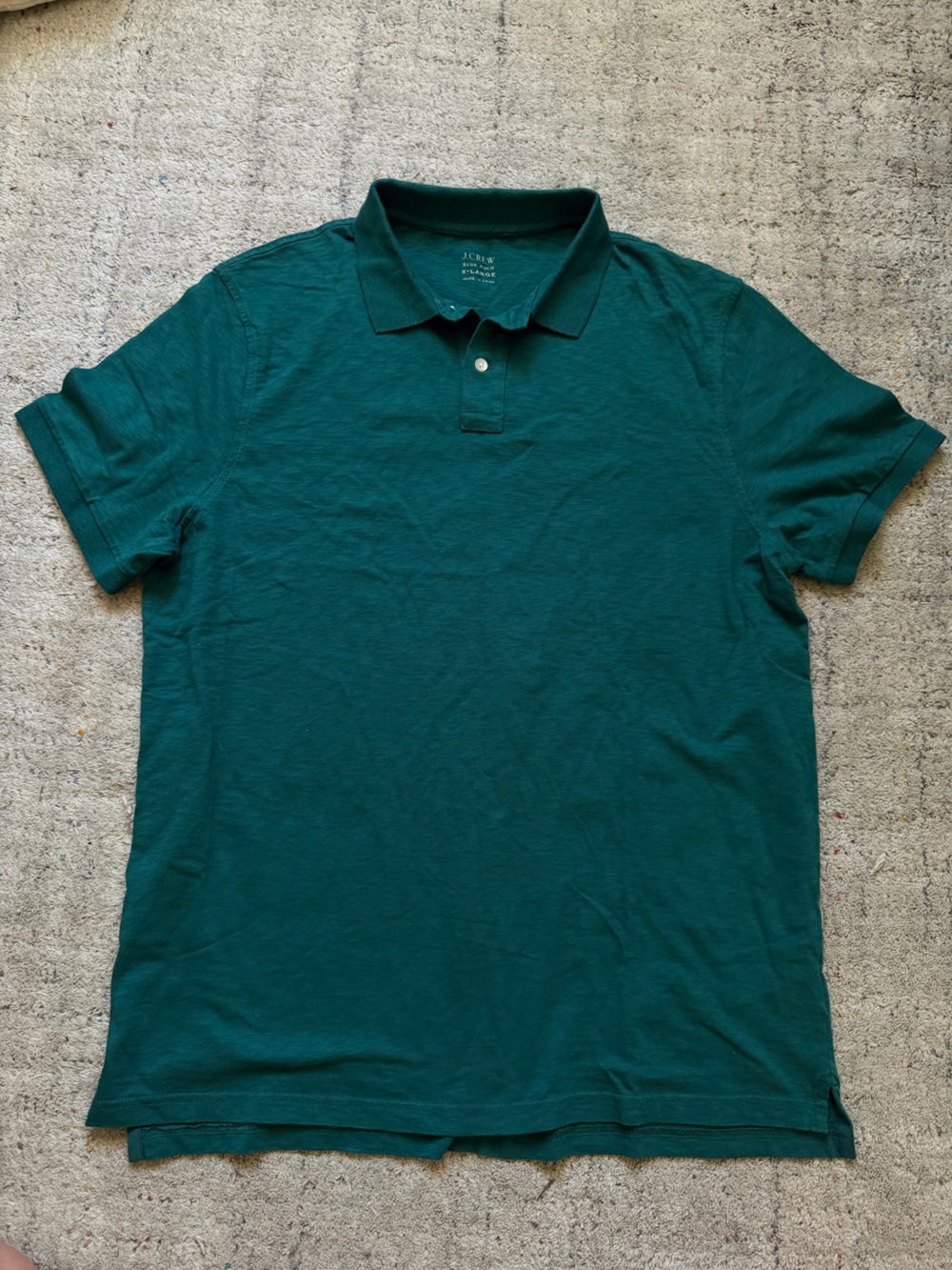 J. Crew Men's Short-Sleeve Polo — Teal